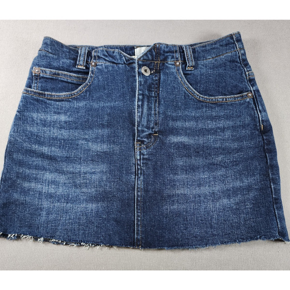 We The Free Womens Denim Skirt Size 26 Micro Mini Bare Back 90s Y2K‎ Concert - Picture 1 of 7